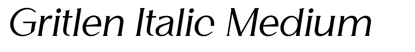 Gritlen Italic Medium